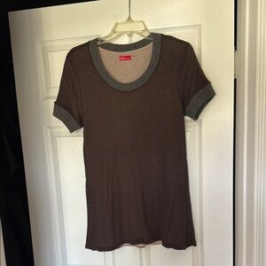 Altea Brown and Gray Short Sleeve T-Shirt